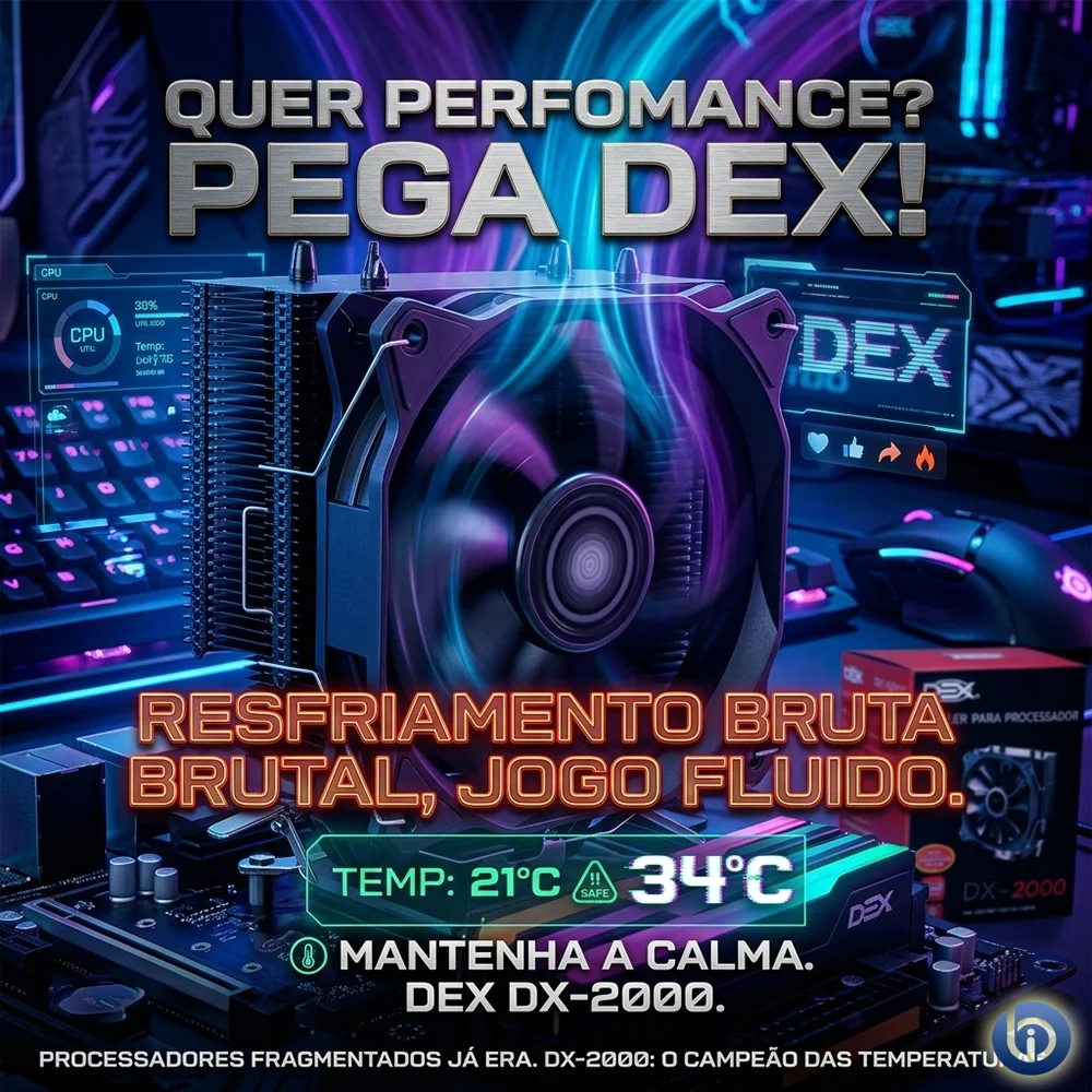 Cooler Para Processadores Intel E Amd Dex Black - Dx-2000 5