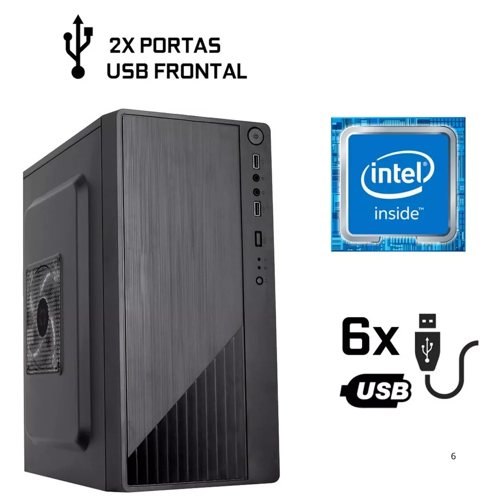 PC Cpu Comutador Completo Intel 4gb, 120GB, Monitor, Teclado E Mouse WINDOWS10