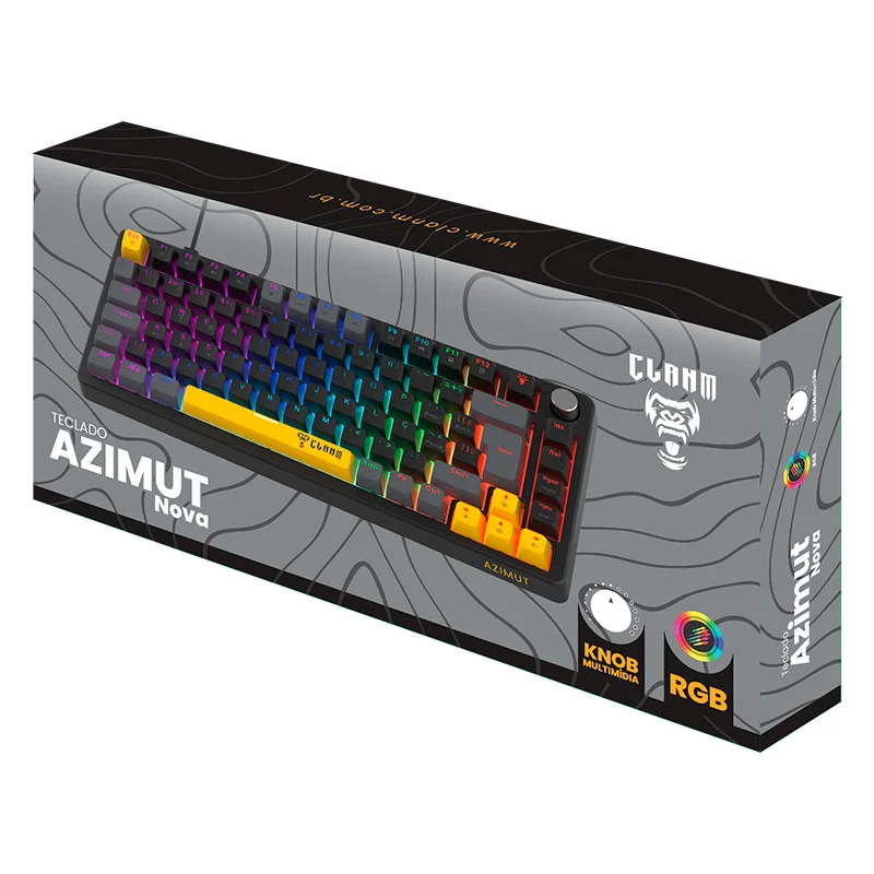 Imagem 2 de 5 do produto Teclado Gamer Meganico Azimut Nova - Preto - Clanm
