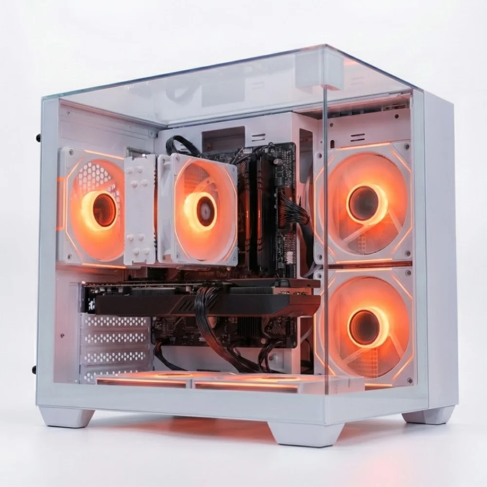 PC Gamer Completo Intel Core i5 6500, Radeon Rx 570 8GB, 16gb Ram, SSD 256gb Nvme, Fonte 600w,5 Fans RGB, Monitor 23",branco -bluepc Storm Pgbp-sto132 - view 3