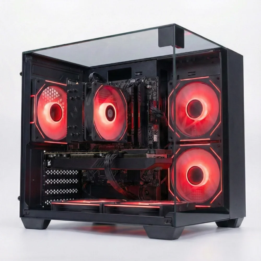 PC Gamer Completo Intel Core i5 6500, Radeon Rx 580 8GB, 16gb Ram, SSD 512gb Nvme, Fonte 600w, 5 Fans RGB, Monitor 23",preto -bluepc Storm Pgbp-sto127 - view 5
