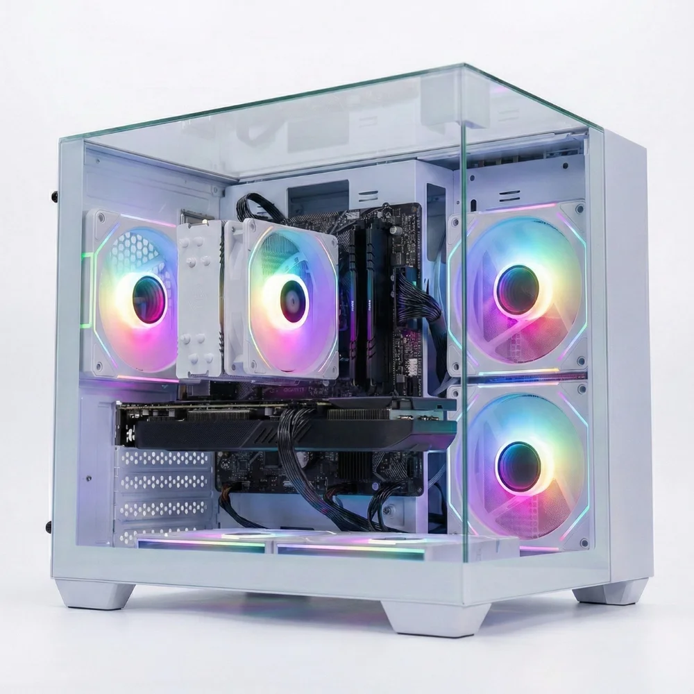PC Gamer Intel Core i5 6500, Radeon Rx 570 8GB, 16gb Ram, SSD 512gb Nvme, Fonte 600w, 5 Fans RGB, Branco - Balão.info Storm Pgbp-sto110