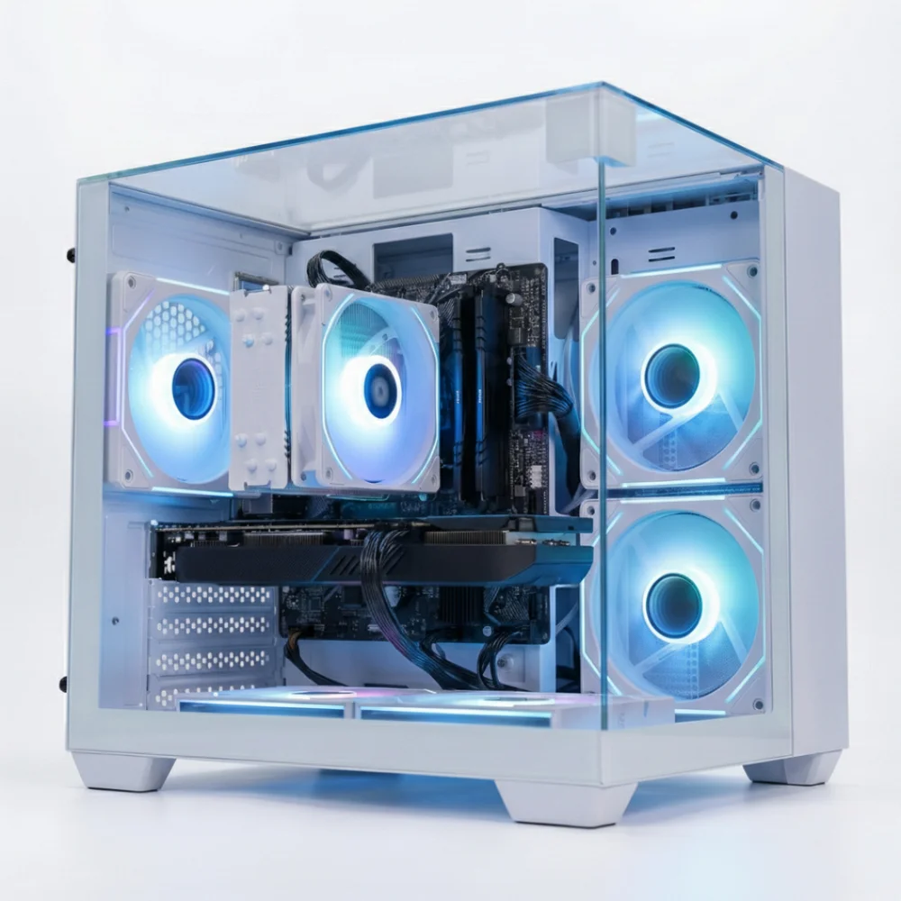 PC Gamer Intel Core i5 6500, Radeon Rx 570 8GB, 16gb Ram, SSD 512gb Nvme, Fonte 600w, 5 Fans RGB, Branco - Bluepc Storm Pgbp-sto110 - view 5