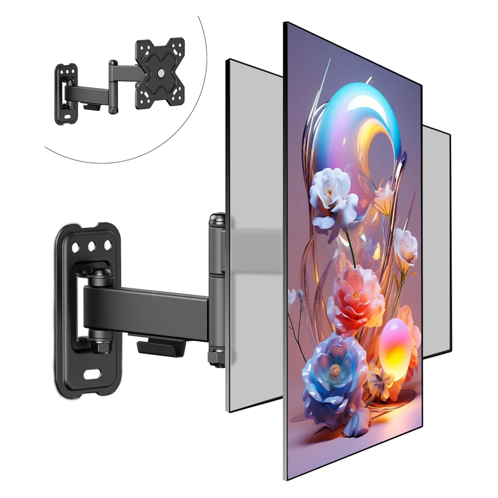 Imagem 5 de 5 do produto Suporte Tv Life Articulado Parede 13-32 Vesa 75x100 Giro