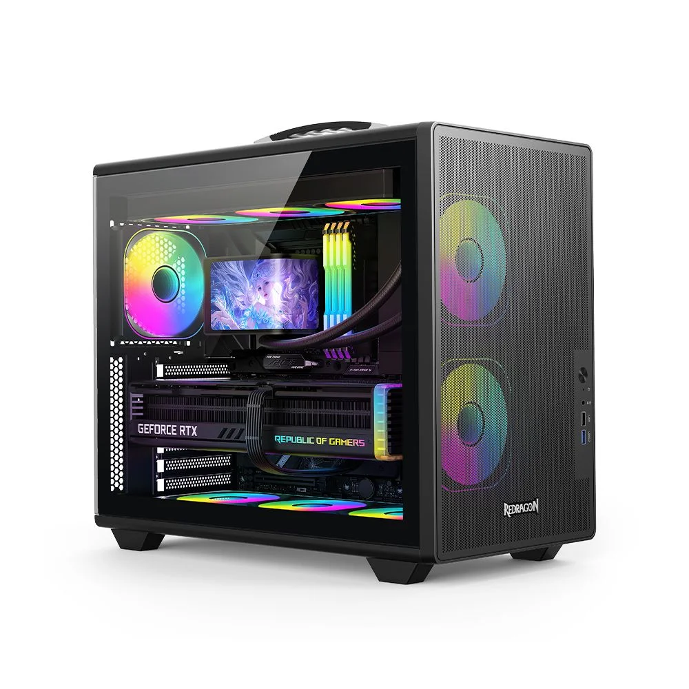 Gabinete Gamer Redragon Magic Box Atx Ca616b Preto