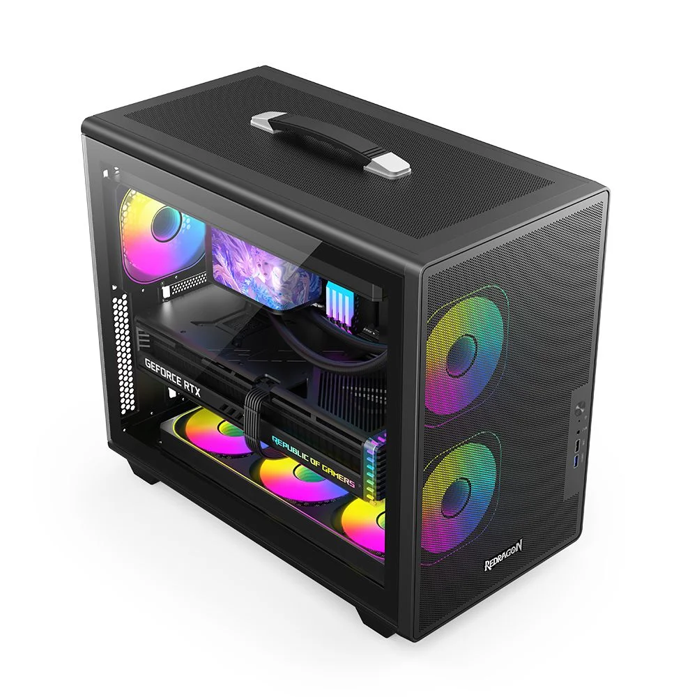 Imagem 3 de 5 do produto Gabinete Gamer Redragon Magic Box Atx Ca616b Preto
