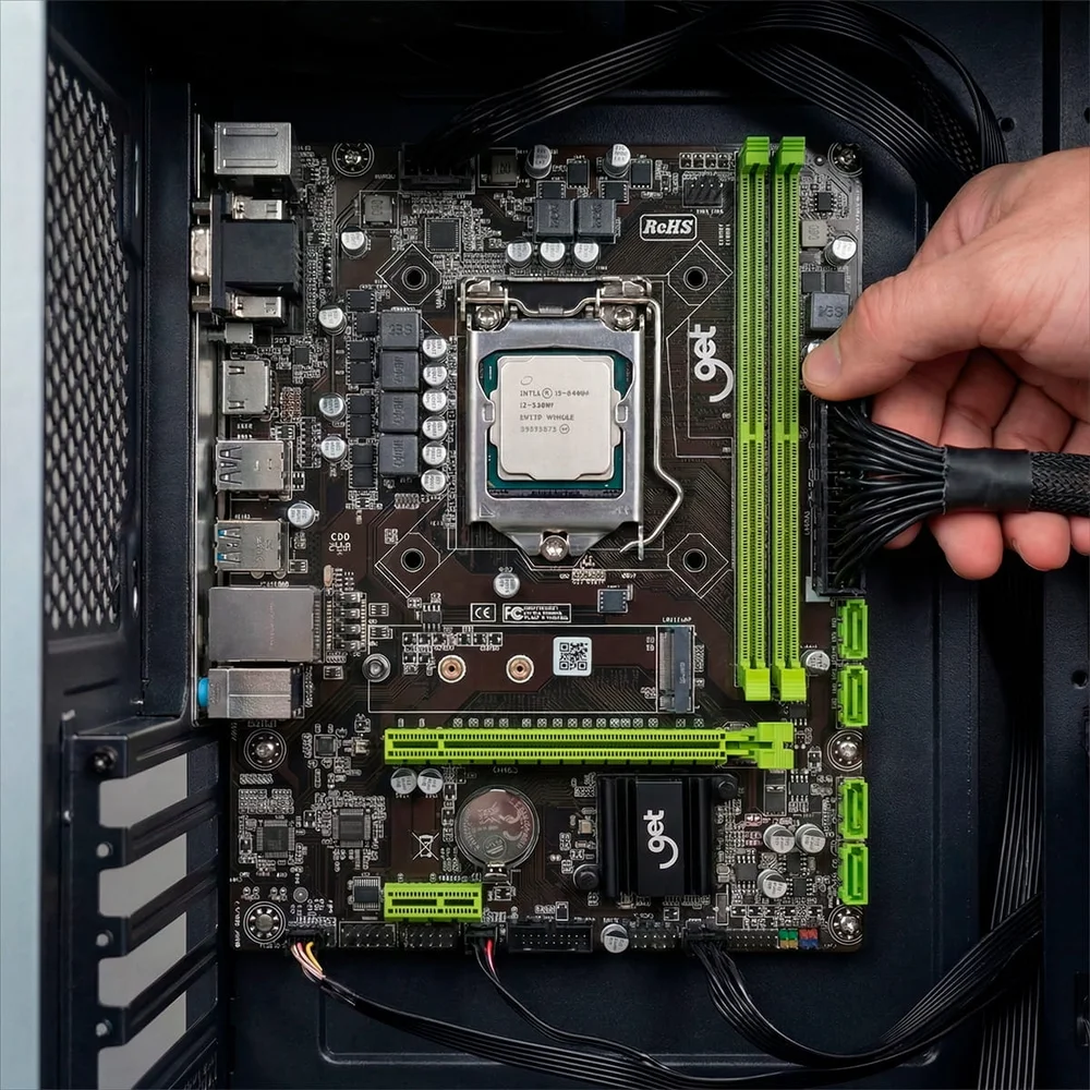 Imagem 2 de 5 do produto Placa Mãe LGA 1151 Get H310 Ddr4 M.2, Suporte Para Processadores Intel De 8ª E 9ª Geração