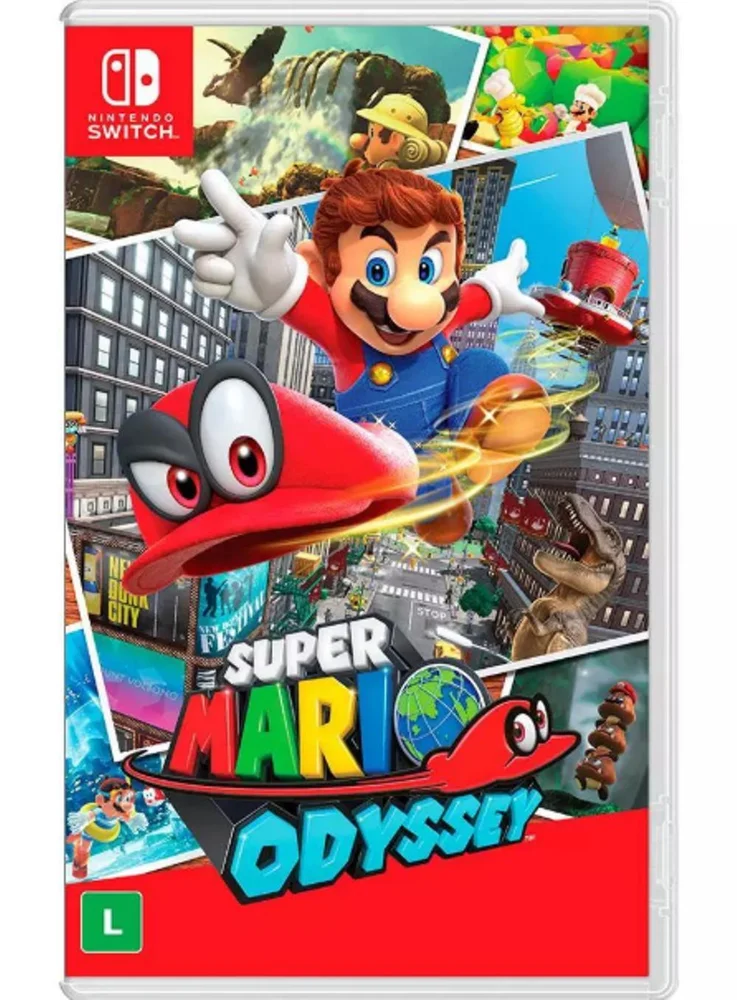 Jogo Super Mario Odyssey Nintendo Switch Jogo Super Mario Odyssey Nintendo Switch