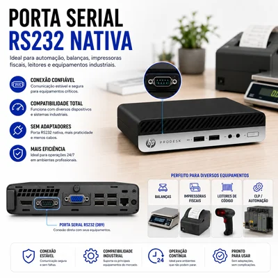 Mini PC Hp Prodesk G3 i3 6 Geraço 16gb Ddr4 SSD