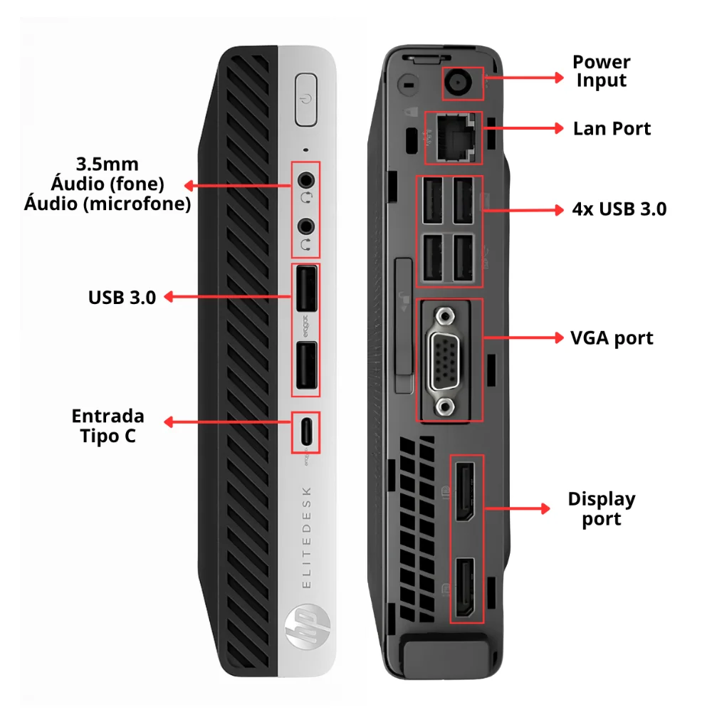 Mini PC Hp Prodesk G3 i3 7 Geraço 16gb Ddr4 SSD