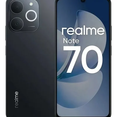 Smartphone Realme Note 70 128GB 4GB RAM Tela 6.67 120Hz Câmera 108MP Bateria 5000mAh Android 14 Dual Chip Preto