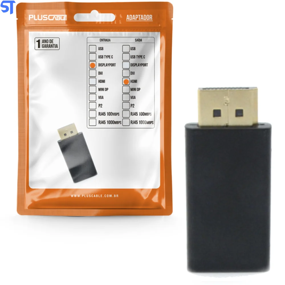 Imagem 2 de 5 do produto Adaptador Displayport/ HDMI Adp-dphdmi10bk Pluscable