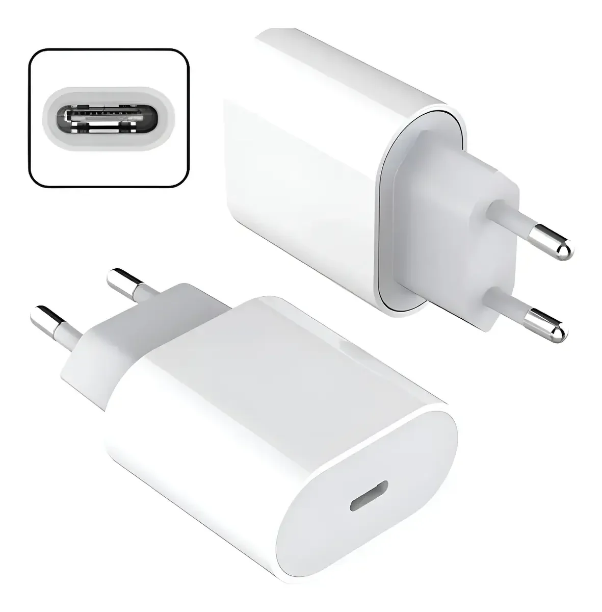 Fonte Carregador Usb C Turbo 30w Anatel Rápido Android Iphone 15 16 17 Pro Max