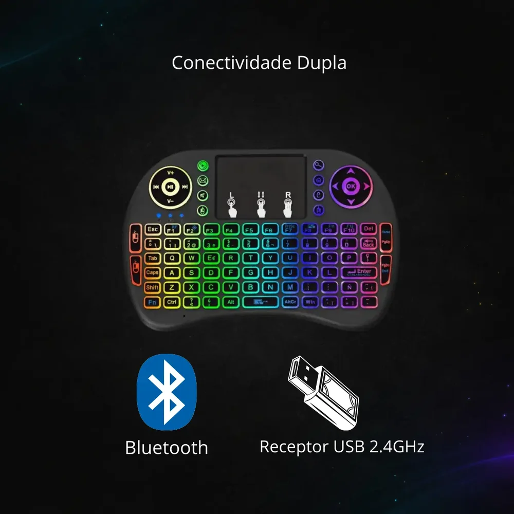 Imagem 5 de 5 do produto Mini Teclado Usb Sem Fio Para Notebook Smart Tv Android Box