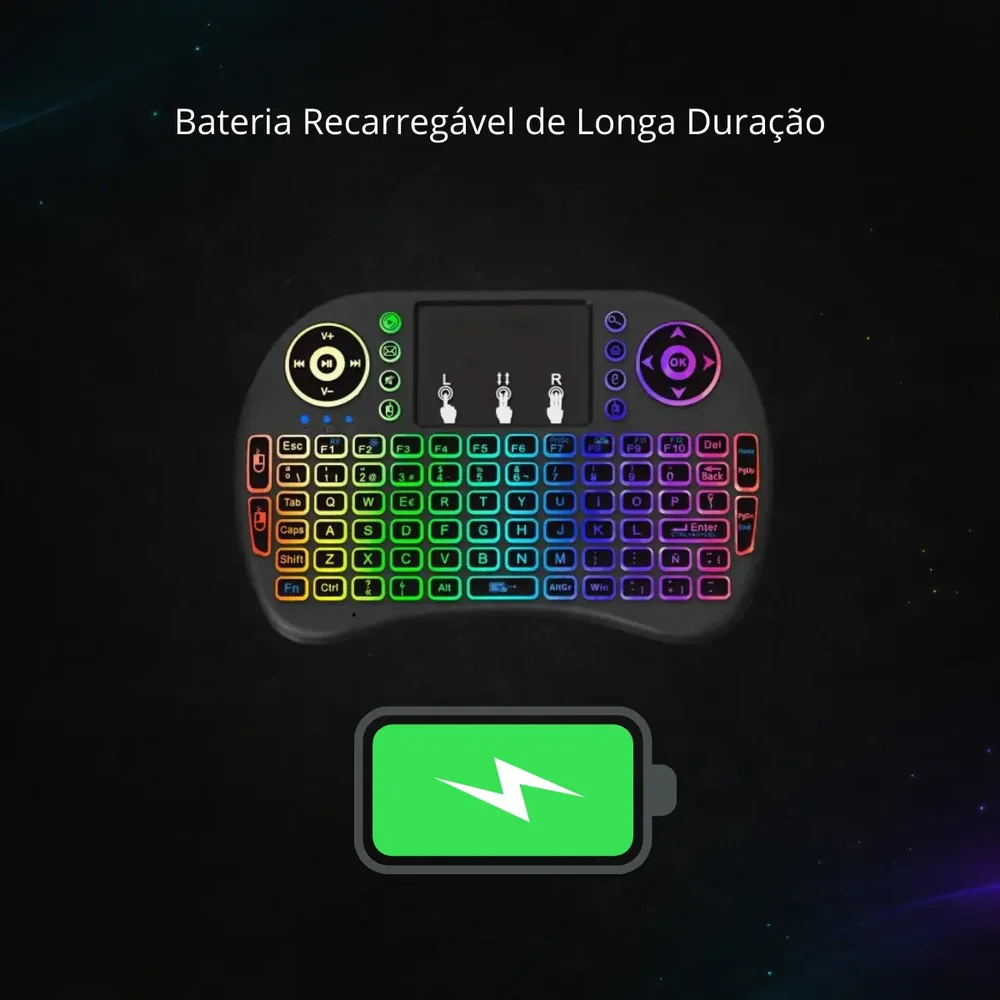 Imagem 2 de 5 do produto Mini Teclado Wireless PC Android Tv Smart