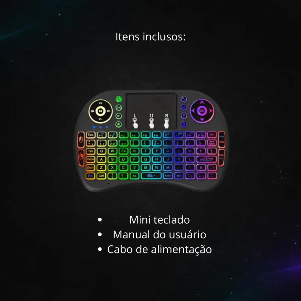 Imagem 5 de 5 do produto Mini Teclado Wireless PC Android Tv Smart