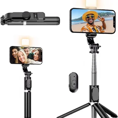Bastão Pau De Selfie Bluetooth Tripé Retrátil Com Controle
