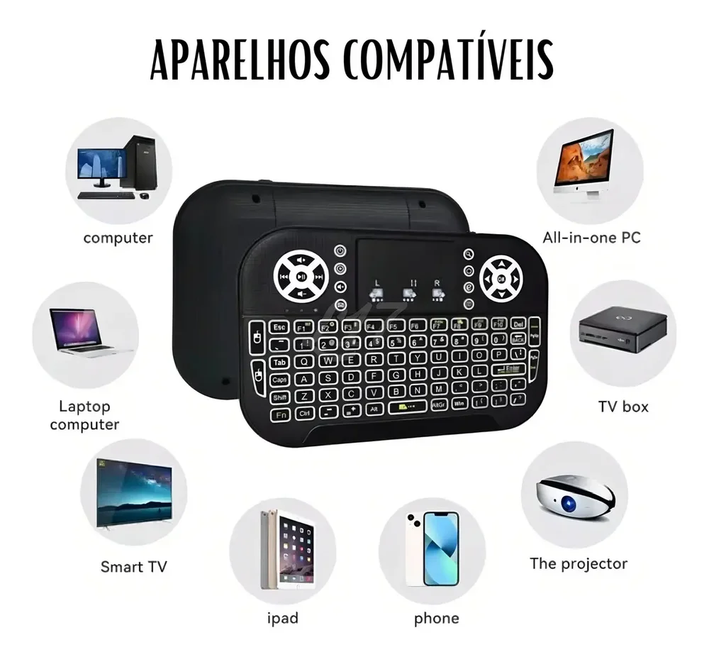 Imagem 4 de 5 do produto Mini Teclado Controle Usb Touchpad Smart Tv PC
