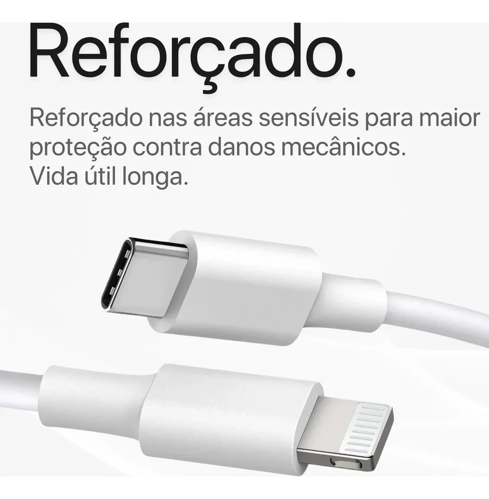 Imagem 2 de 4 do produto Cabo Usb-c Lightning 2m Carga Rápida Para Iphone