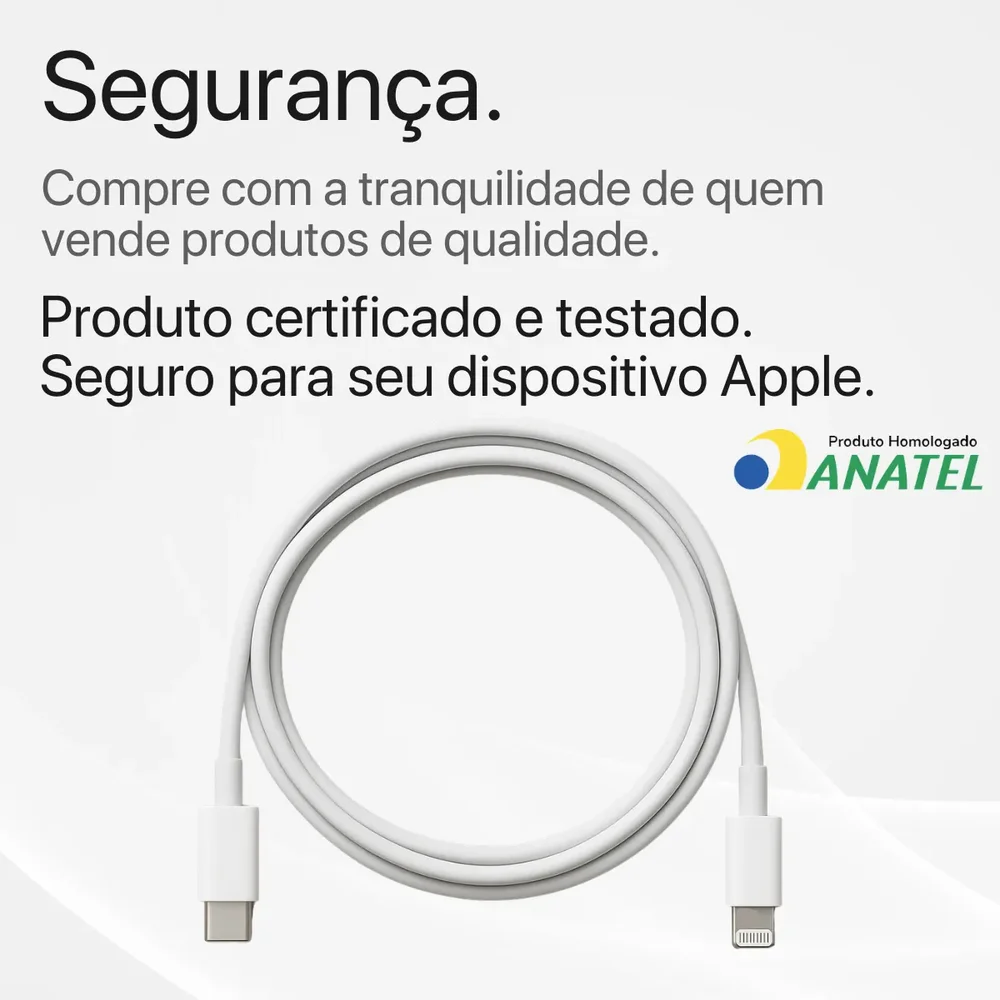 Imagem 4 de 4 do produto Cabo Usb-c Lightning 2m Carga Rápida Para Iphone