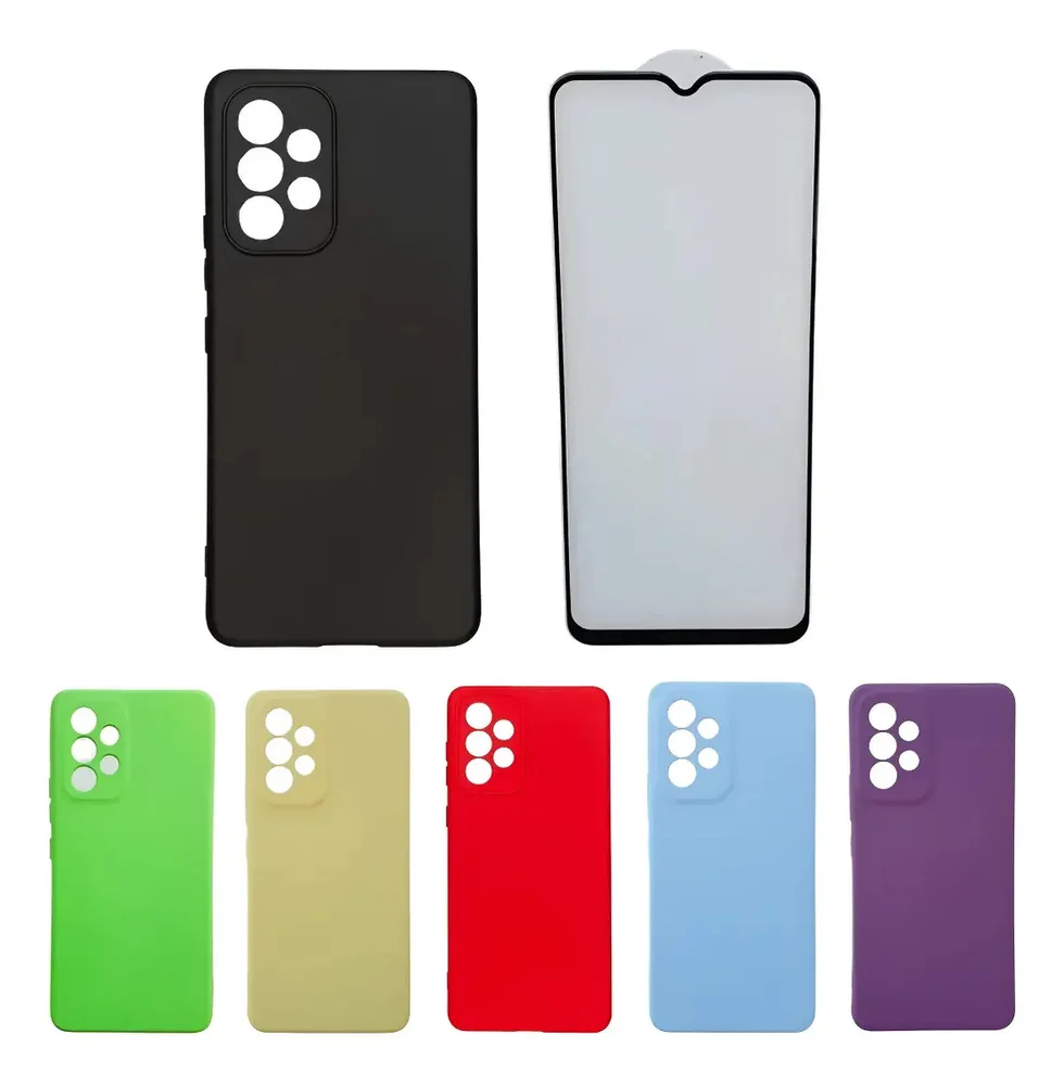 Imagem 3 de 5 do produto Capa Samsung A13 4g Silicone Aveludada Cores Preto Lisa