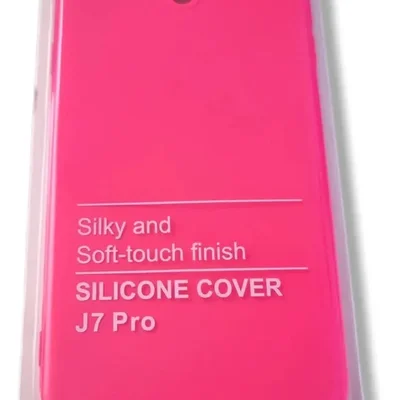 Capa Para Celular Samsung Silicone Aveludada J7 Pro Cores Rosa-chiclete Lisa