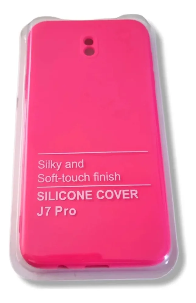 Imagem 3 de 3 do produto Capa Para Celular Samsung Silicone Aveludada J7 Pro Cores Vermelho Lisa