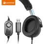 Fone De Ouvido Headset Gamer Usb LED Com Microfone Som Potente Cabo 2 Metros Para PC Gamer Pei-gm018