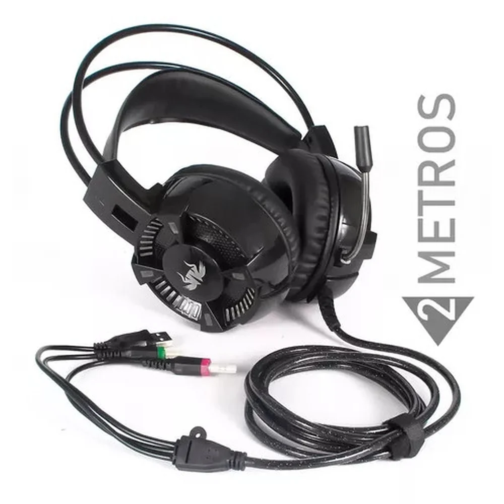 Imagem 3 de 5 do produto Fone De Ouvido Over-ear Headset Gamer Knup Kp-464 Com LED