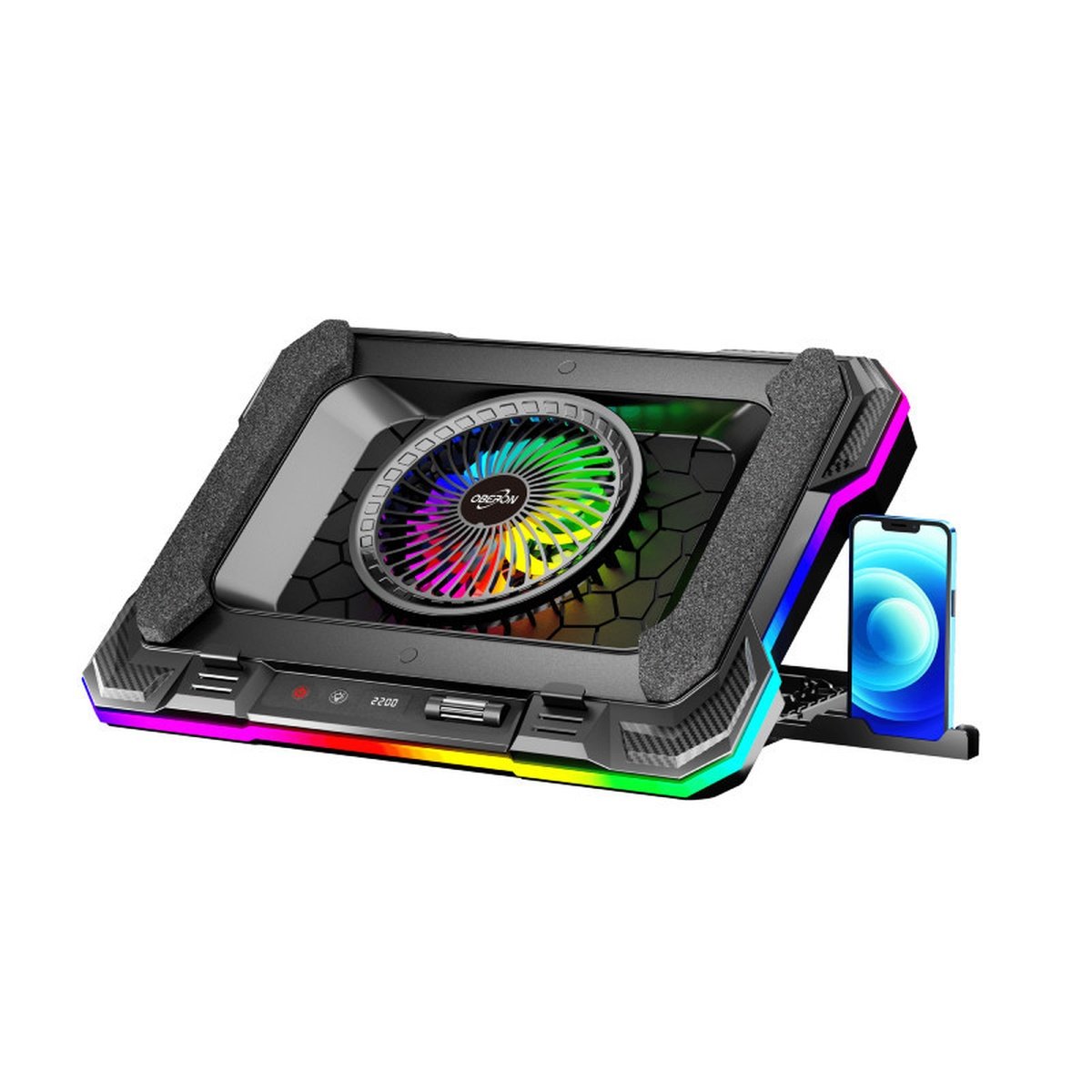 Suporte Notebook Celular Gamer RGB Cooler Usb 2.0 Controladora Or-sp254