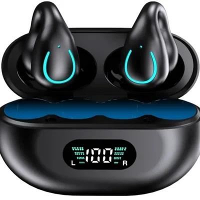 Fone De Ouvido Bluetooth Condução Óssea À Prova D'água Para Esportivo Academia Aptidão De Condução Óssea Adequada Para C
