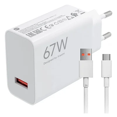 Carregador Xiaomi Hypercharge Kit 67w Usb-a - Branco