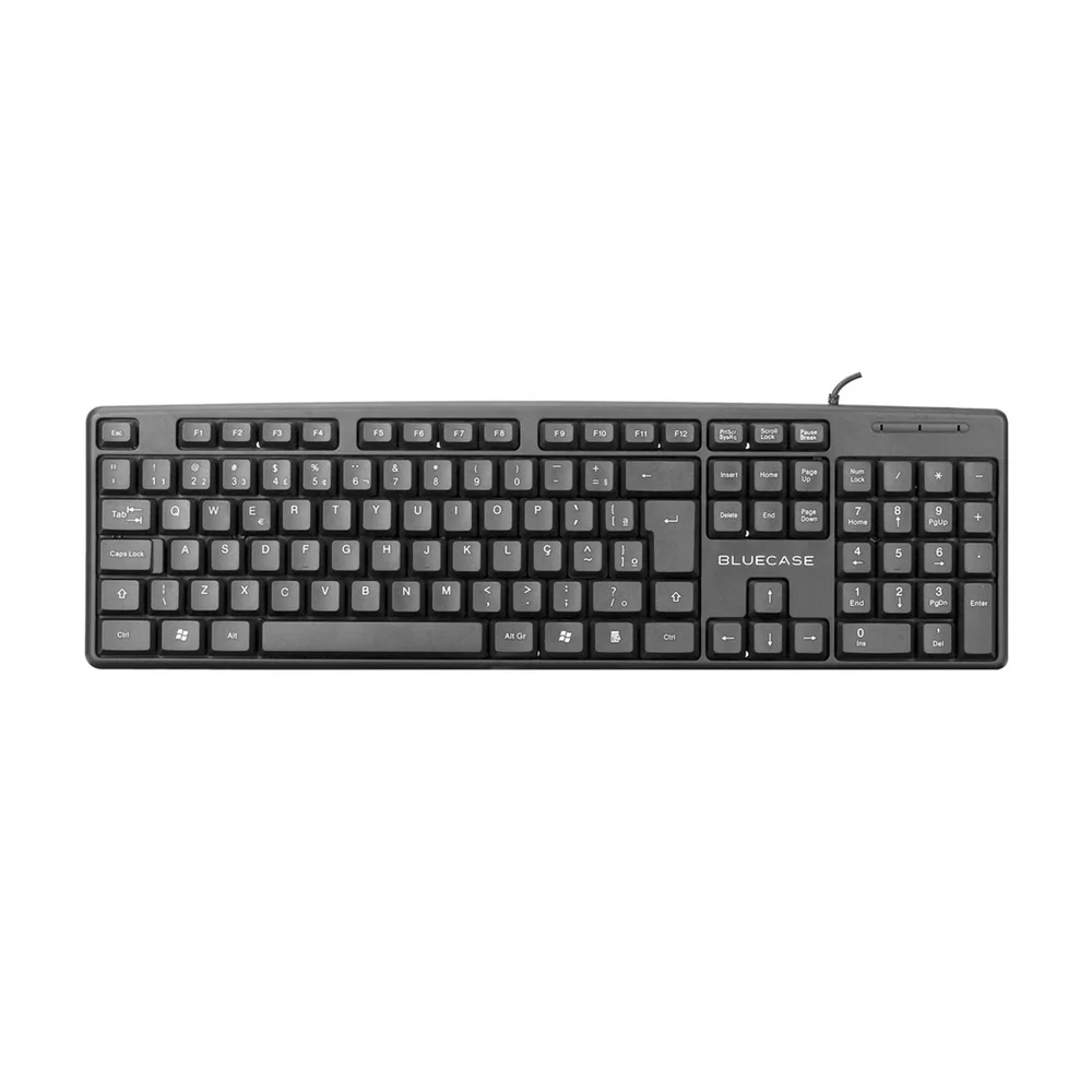 Imagem 3 de 5 do produto Teclado Com Fio Bluecase Usb Abnt2 Cabo 1.2m Preto Bt101bbx