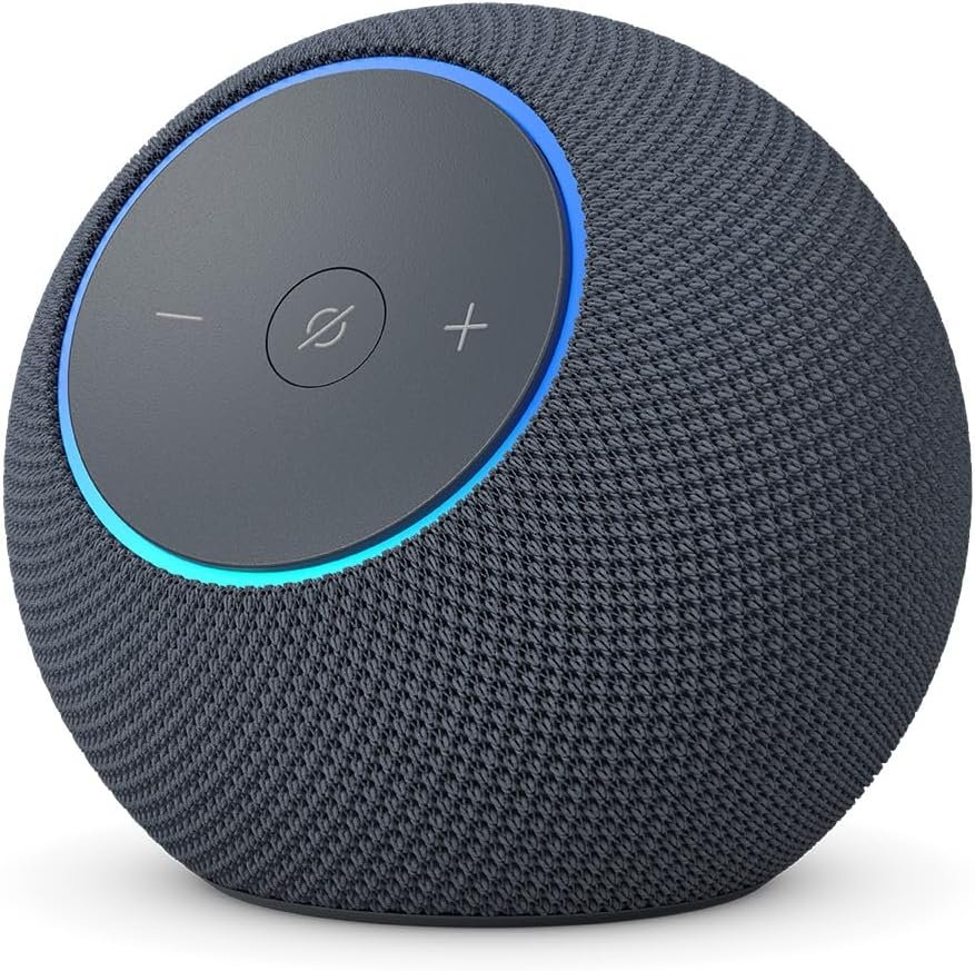 Amazon Echo Dot Max ( Geração Mais Recente 2025), Cor Grafite - Smart Speaker Com Alexa, Som Envolvente E Hub De Casa Inteligente Integrado,