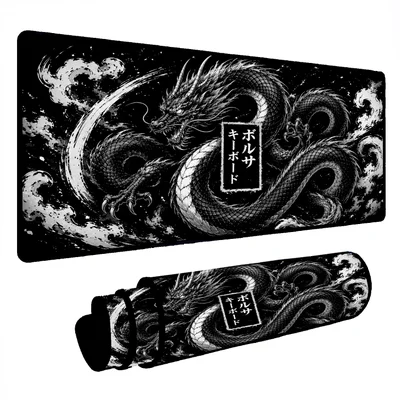 Novo Mouse Pad Gamer Deskpad Speed Extra Grande Borda Costurada Profissional 80x40  - Dragão Arcano