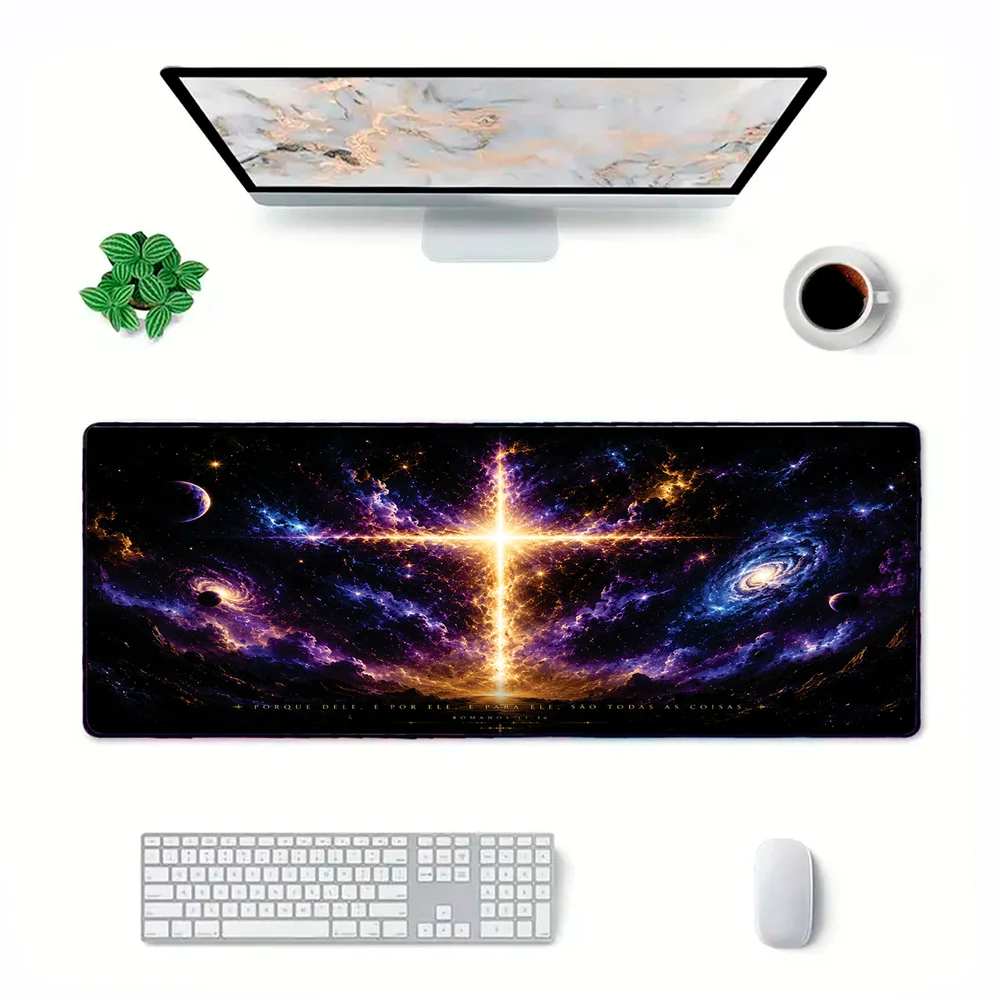 Novo Mouse Pad Gamer Deskpad Speed Extra Grande Borda Costurada Profissional 70x35 - Criador Do Universo Novo Mouse Pad Gamer Deskpad Speed Extra Grande Borda Costurada Profissional 70x35 - Criador Do Universo