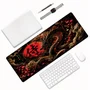 Novo Mouse Pad Gamer Deskpad Speed Extra Grande Borda Costurada Profissional 120x60  - Chama Do Dragão
