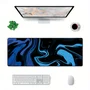 Novo Mouse Pad Gamer Deskpad Speed Extra Grande Borda Costurada Profissional 120x60  - Blue Liquid