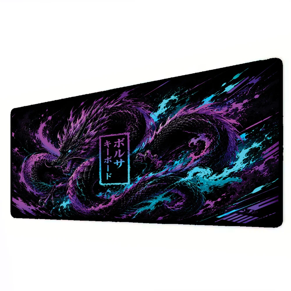 Imagem 4 de 5 do produto Novo Mouse Pad Gamer Deskpad Speed Extra Grande Borda Costurada Profissional 120x40  - Dragão Astral
