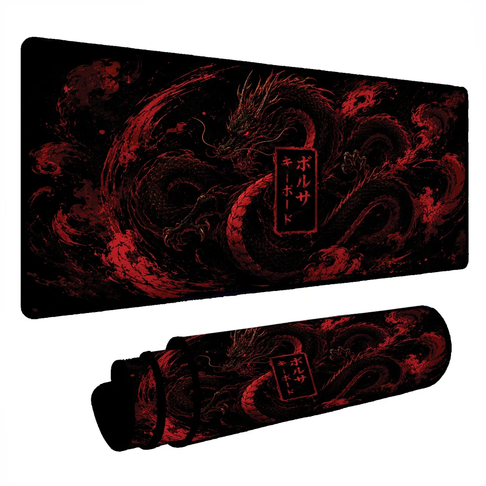 Novo Mouse Pad Gamer Deskpad Speed Extra Grande Borda Costurada Profissional 70x30 - Dragão De Fogo Novo Mouse Pad Gamer Deskpad Speed Extra Grande Borda Costurada Profissional 70x30 - Dragão De Fogo