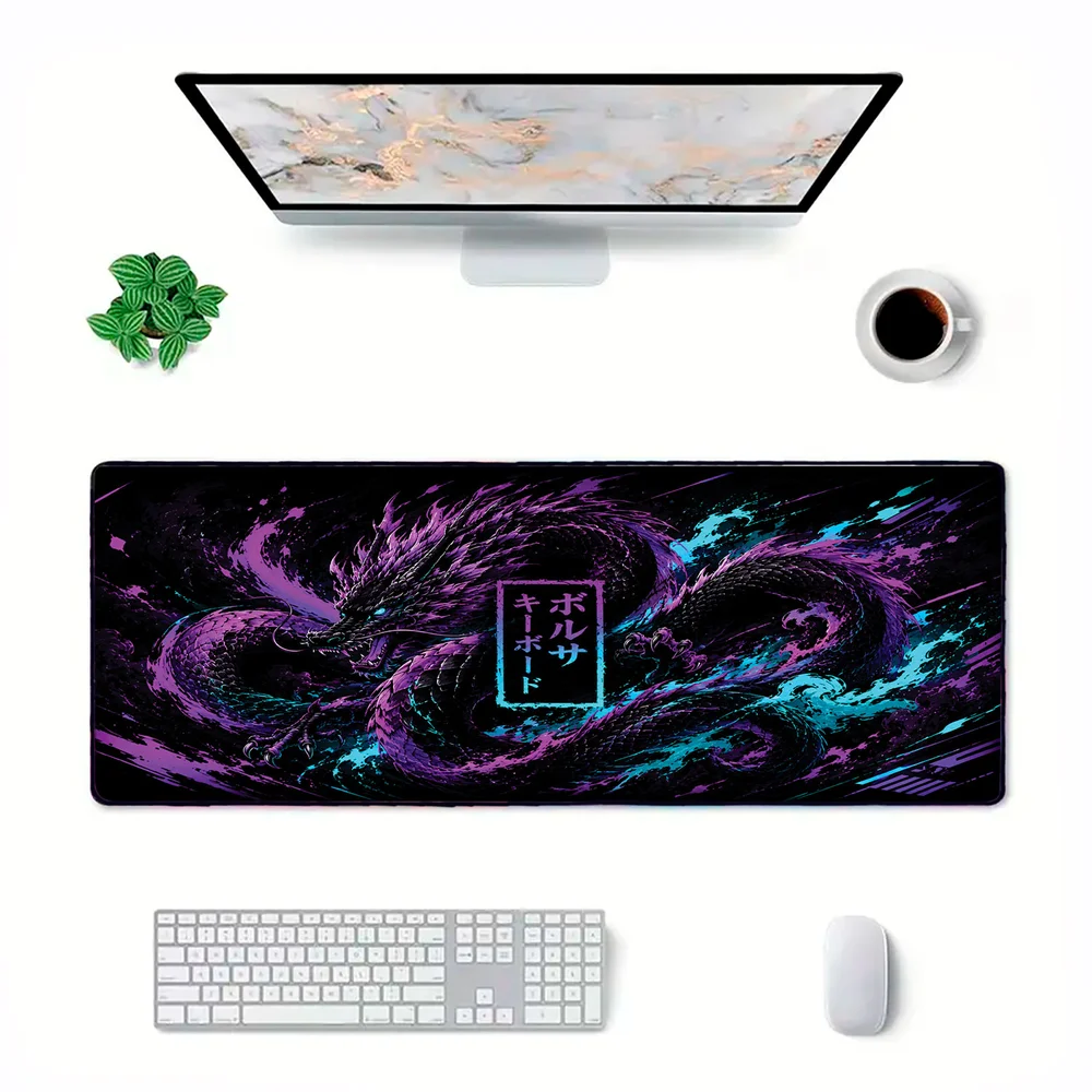 Novo Mouse Pad Gamer Deskpad Speed Extra Grande Borda Costurada Profissional 100x50 - Dragão Astral Novo Mouse Pad Gamer Deskpad Speed Extra Grande Borda Costurada Profissional 100x50 - Dragão Astral