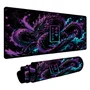 Novo Mouse Pad Gamer Deskpad Speed Extra Grande Borda Costurada Profissional 90x40  - Dragão Astral