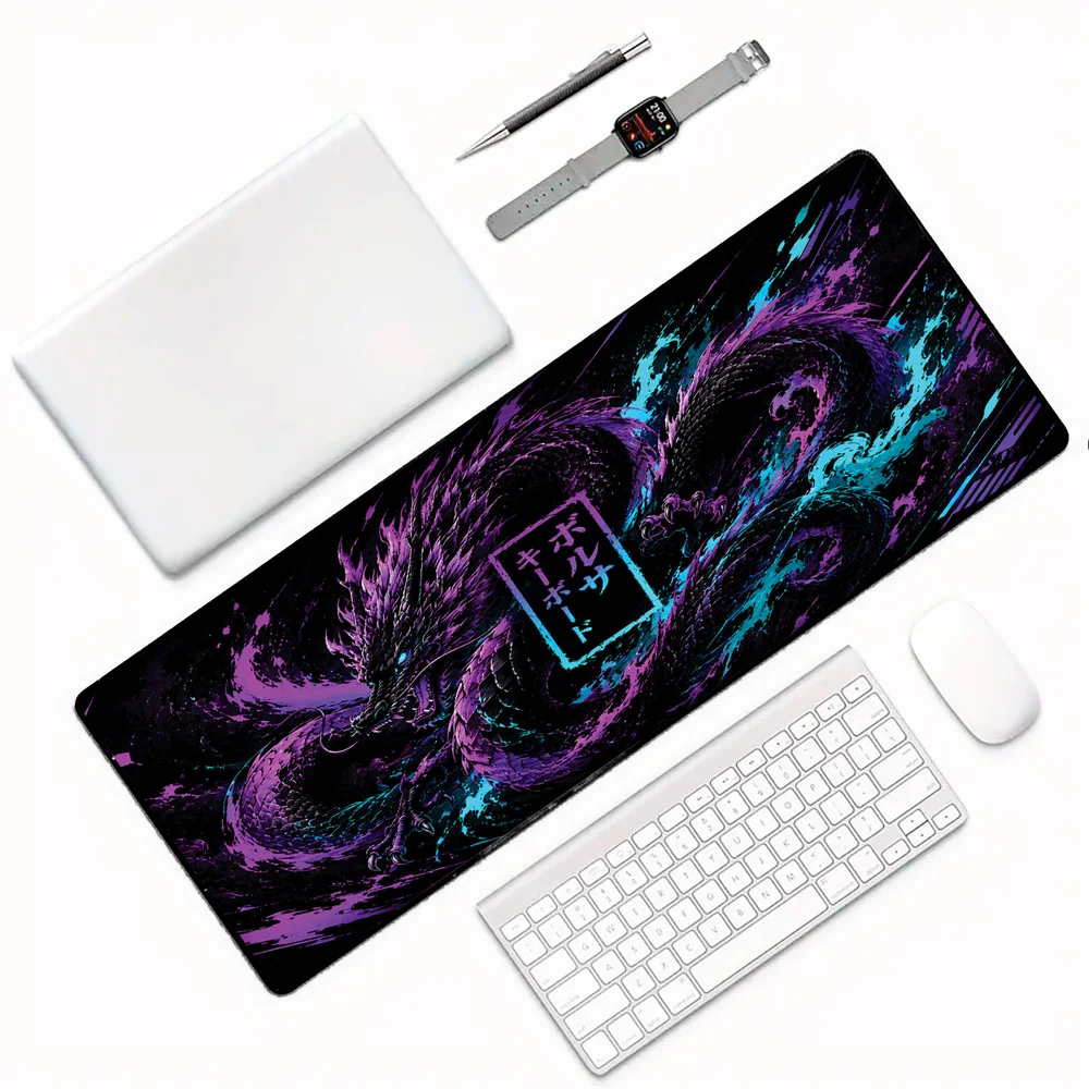 Novo Mouse Pad Gamer Deskpad Speed Extra Grande Borda Costurada Profissional 90x40 - Dragão Astral Novo Mouse Pad Gamer Deskpad Speed Extra Grande Borda Costurada Profissional 90x40 - Dragão Astral
