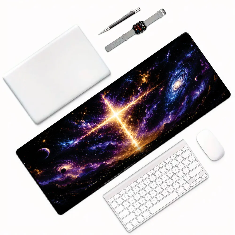 Novo Mouse Pad Gamer Deskpad Speed Extra Grande Borda Costurada Profissional 120x40 - Criador Do Universo Novo Mouse Pad Gamer Deskpad Speed Extra Grande Borda Costurada Profissional 120x40 - Criador Do Universo