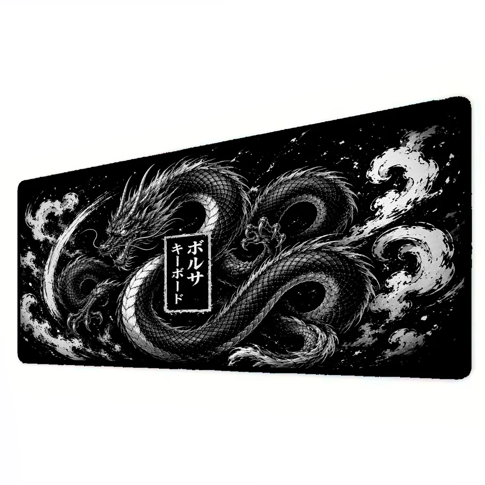 Novo Mouse Pad Gamer Deskpad Speed Extra Grande Borda Costurada Profissional 60x30  -  Dragão Arcano