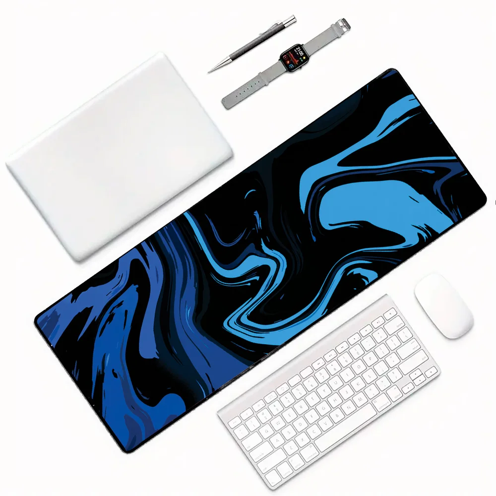 Novo Mouse Pad Gamer Deskpad Speed Extra Grande Borda Costurada Profissional 60x30 - Blue Liquid Novo Mouse Pad Gamer Deskpad Speed Extra Grande Borda Costurada Profissional 60x30 - Blue Liquid