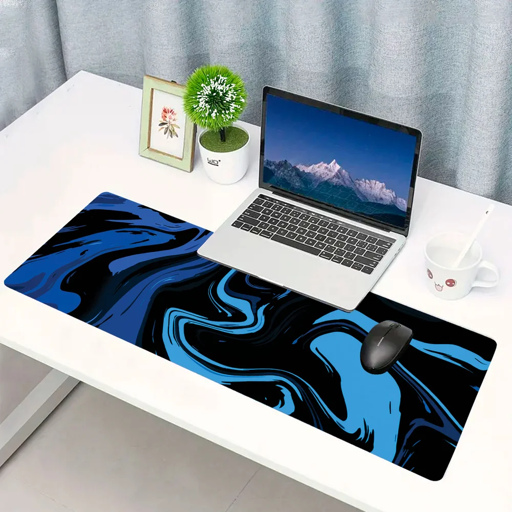 Novo Mouse Pad Gamer Deskpad Speed Extra Grande Borda Costurada Profissional 60x30 - Blue Liquid Novo Mouse Pad Gamer Deskpad Speed Extra Grande Borda Costurada Profissional 60x30 - Blue Liquid