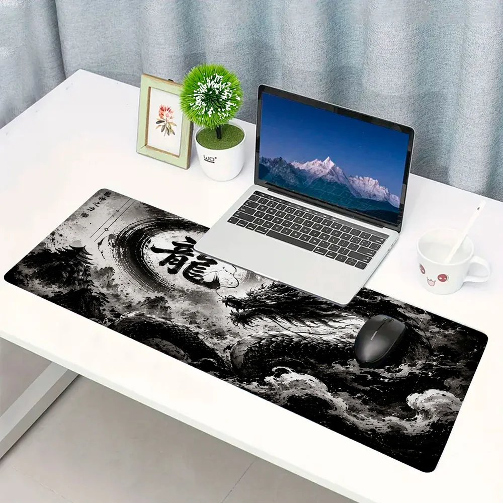 Novo Mouse Pad Gamer Deskpad Speed Extra Grande Borda Costurada Profissional 100x50 - Dragão Ancestral Novo Mouse Pad Gamer Deskpad Speed Extra Grande Borda Costurada Profissional 100x50 - Dragão Ancestral