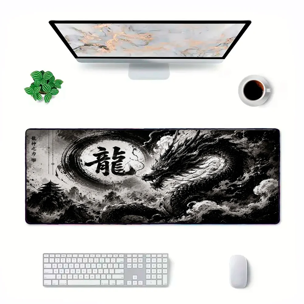 Novo Mouse Pad Gamer Deskpad Speed Extra Grande Borda Costurada Profissional 100x50 - Dragão Ancestral Novo Mouse Pad Gamer Deskpad Speed Extra Grande Borda Costurada Profissional 100x50 - Dragão Ancestral