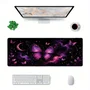 Novo Mouse Pad Gamer Deskpad Speed Extra Grande Borda Costurada Profissional 70x30  - Borboletas Universo